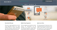 Desktop Screenshot of bulksms91.com